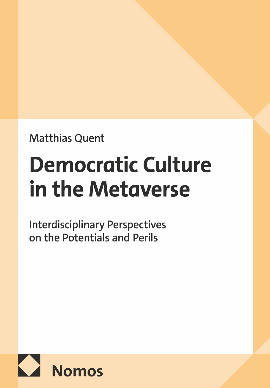 Cover of the book "Democratic Culture in the Metaverse"